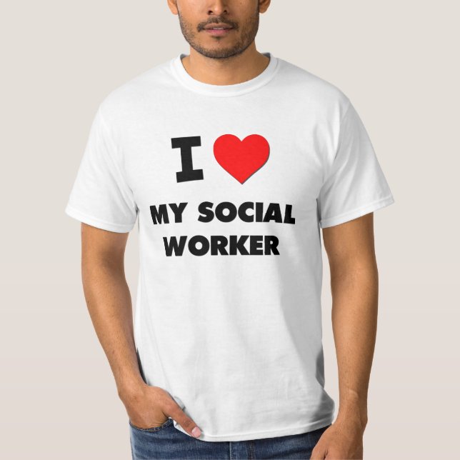 Jag älskar min socialarbetare tee (Framsida)