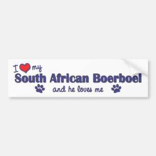 Jag älskar min söder - afrikanska Boerboel (den Bildekal