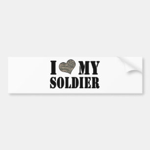 Jag älskar min soldat bildekal