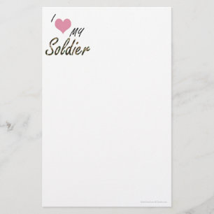 Jag älskar min soldat brevpapper
