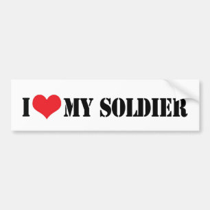 Jag älskar min soldat dekal