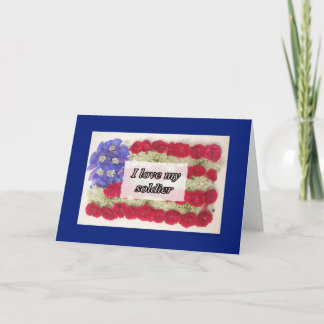 Jag älskar min soldat kort