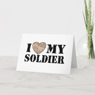 Jag älskar min soldat kort
