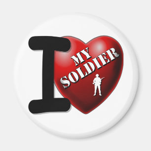 Jag älskar min soldat magnet