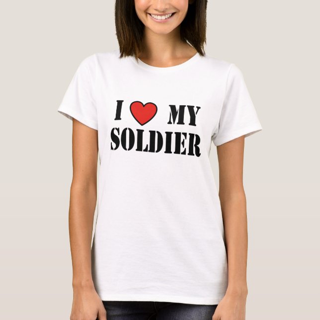JAG ÄLSKAR MIN SOLDAT TEE SHIRT (Framsida)