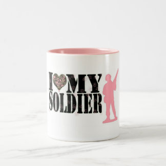 Jag älskar min soldat Två-Tonad mugg