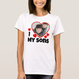 Jag älskar min sons Personlig Photo T-Shirt