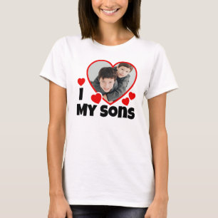 Jag älskar min sons Personlig Photo T-Shirt
