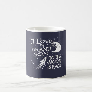 Jag älskar min sonson till månen och drar tillba kaffemugg