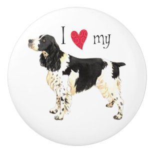 Jag älskar min Spaniel för den engelska springer Knopp