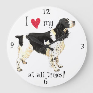 Jag älskar min Spaniel för den engelska springer Stor Klocka