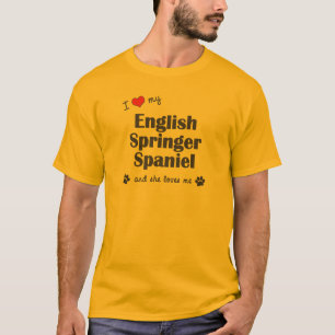 Jag älskar min Spaniel för den engelska springer Tröja