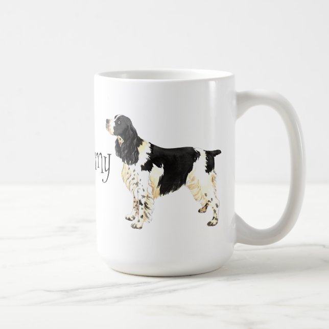 Jag älskar min Spaniel för den engelska springeren Kaffemugg (Höger)