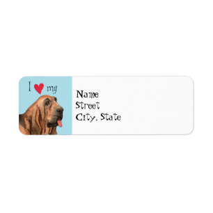 Jag älskar min spårhund returadress etikett