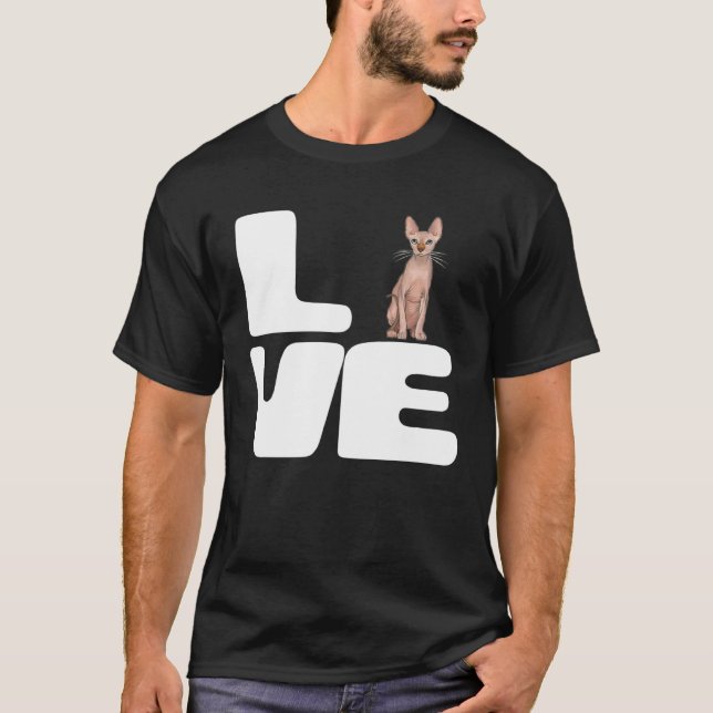 Jag älskar min sphynx-katt t shirt (Framsida)