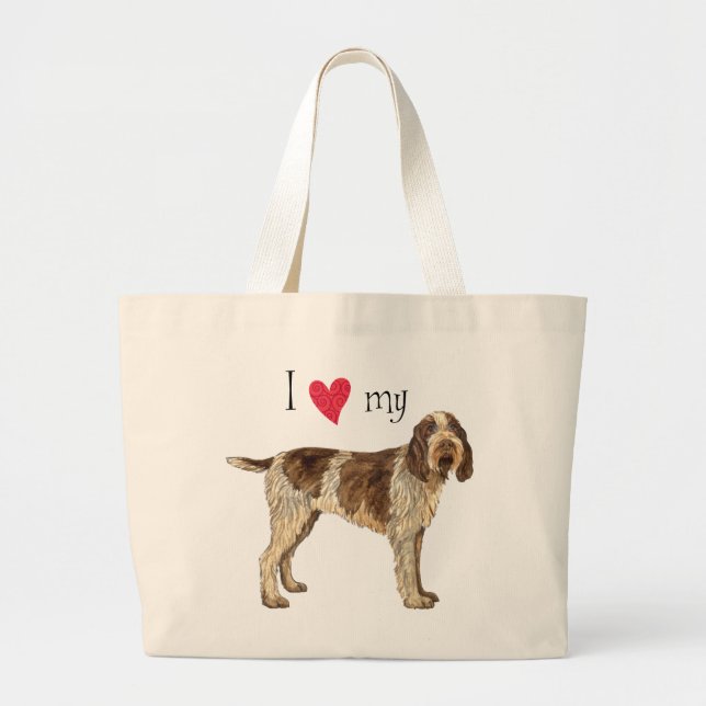 Jag älskar min Spinone Italiano Jumbo Tygkasse (Framsidan)