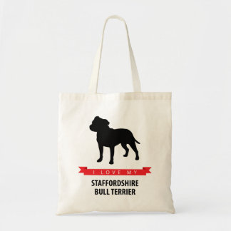 Jag älskar min Staffordshire tjurTerrier som totot Tygkasse