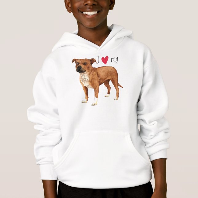 Jag älskar min Staffordshire tjurTerrier Tröja (Framsida)
