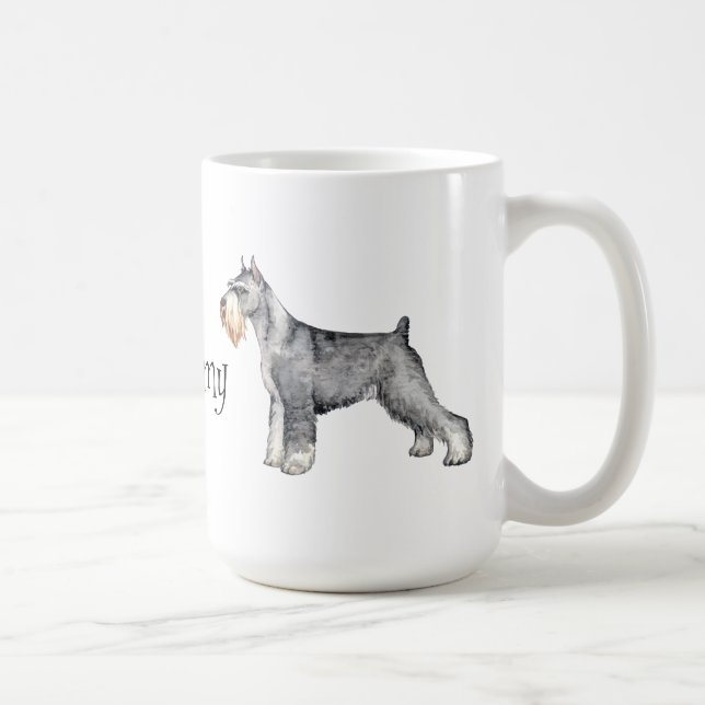 Jag älskar min standarda Schnauzer Kaffemugg (Höger)