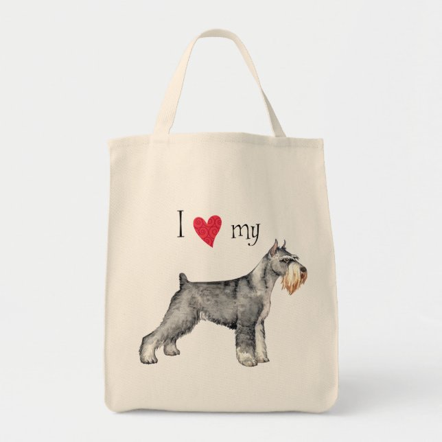 Jag älskar min standarda Schnauzer Tygkasse (Framsidan)