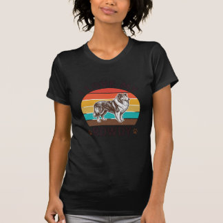 Jag älskar min stökiga vintage collie hund design_ t shirt