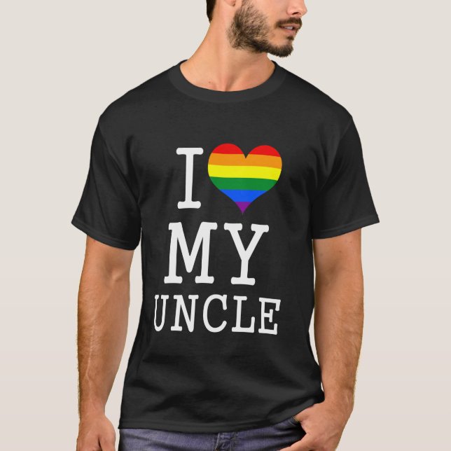 Jag älskar min stolta gayfarbror från systerdotter t shirt (Framsida)