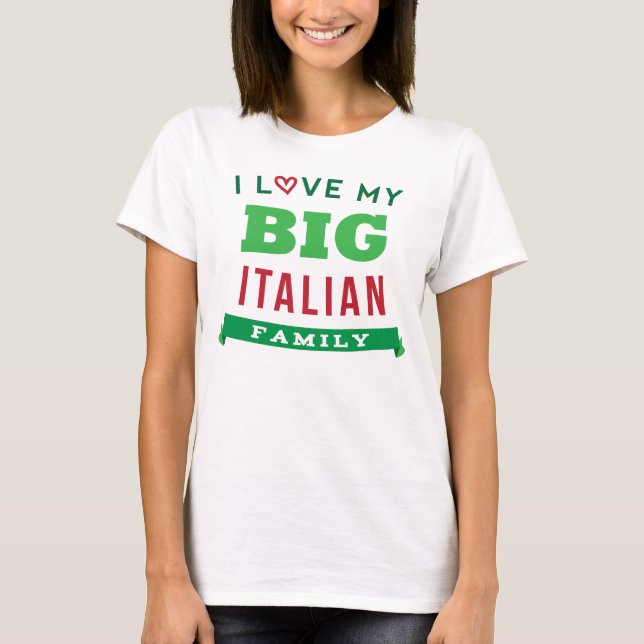Jag älskar min stora italienska idé för t-shirt (Framsida)