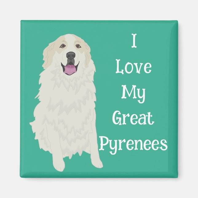 Jag älskar min stora Pyrenéerhund Magnet (Framsidan)
