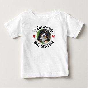 "Jag älskar min stora syster" med anpassad hundfot T Shirt