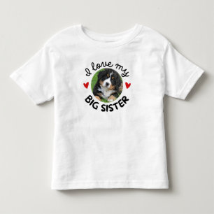 "Jag älskar min stora syster" med anpassad hundfot T Shirt