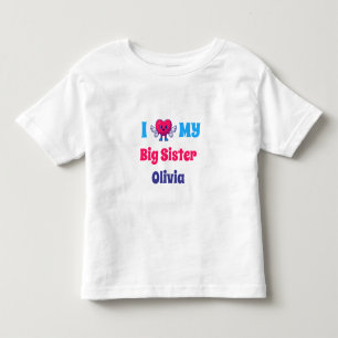 jag älskar min stora syster Personligt systernamn T Shirt