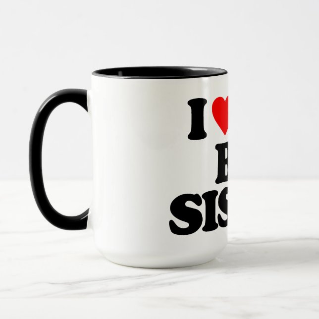JAG ÄLSKAR MIN STORASYSTER MUGG (Vänster)