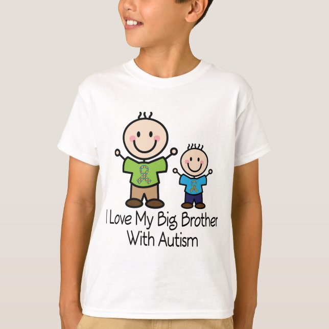 Jag älskar min storebror med Autism T-shirt (Framsida)