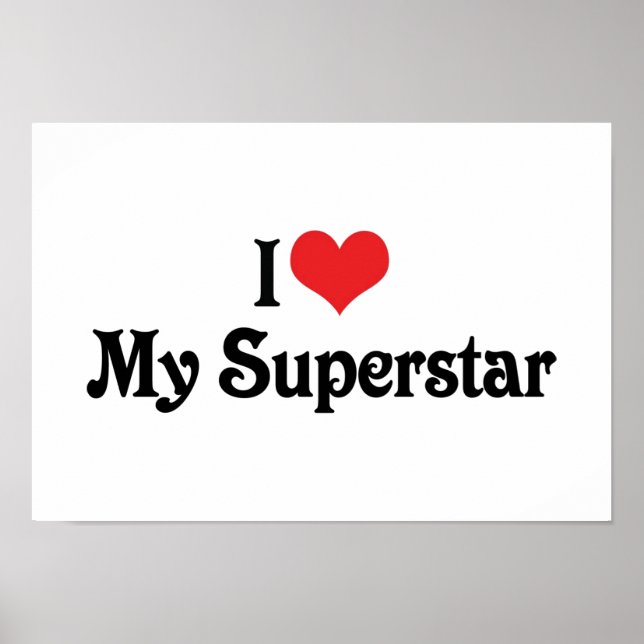 Jag älskar min superstjärna poster (Framsidan)