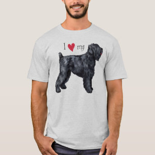 Jag älskar min svart ryska Terrier Tee Shirt