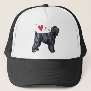 Jag älskar min svart ryska Terrier Truckerkeps