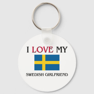 Jag älskar min svenska flickvän nyckelring