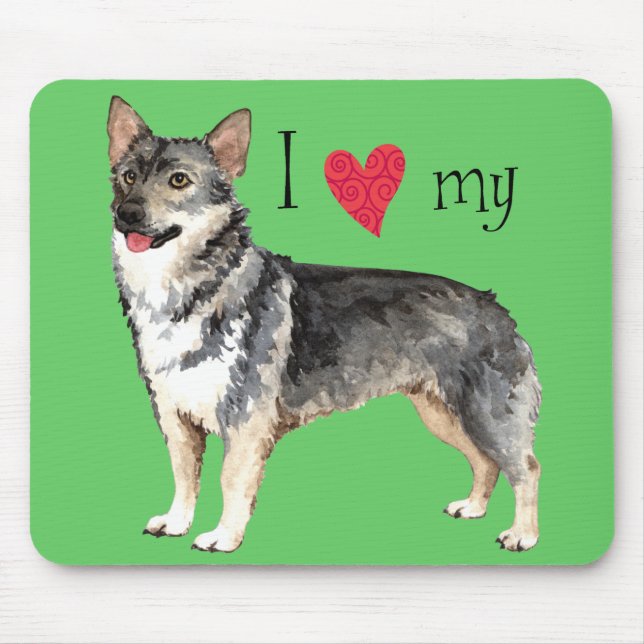 Jag älskar min svenska Vallhund Musmatta (Framsidan)