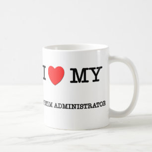 Jag älskar min SYSTEMADMINISTRATÖR Kaffemugg