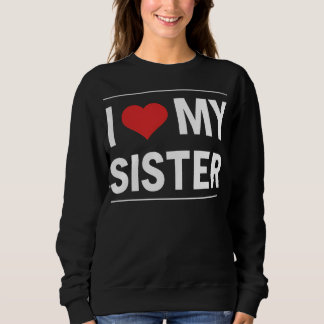 Jag älskar min syster familj kärlek hjärta gåva t shirt