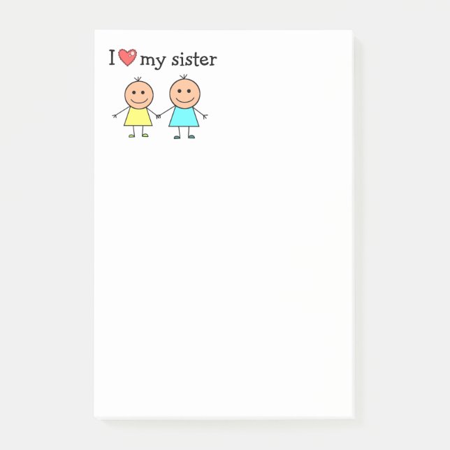 Jag älskar min syster post-it block (Framsida)