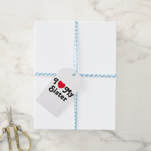 Jag älskar min syster presentetikett