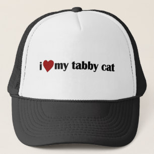 Jag älskar min tabby katt keps
