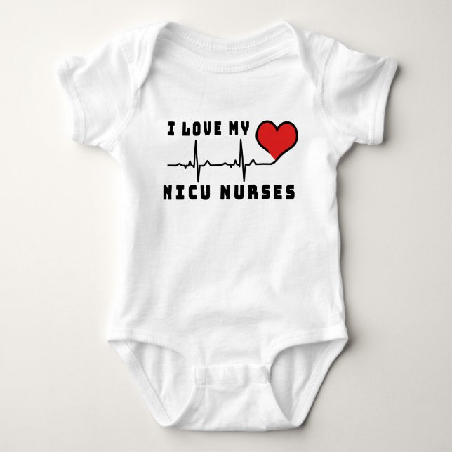 Jag älskar min takt för NICU-sjuksköterskahjärta T Shirt (Framsida)