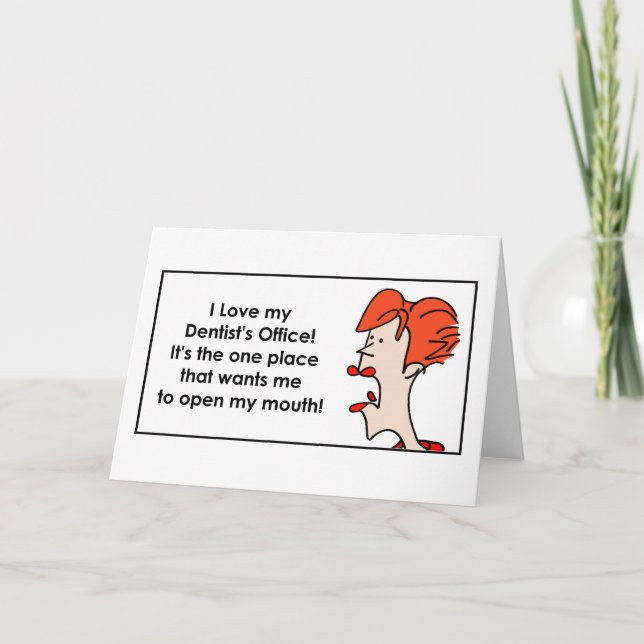 Jag älskar min tandläkare kontor DakotaJoan.com Kort (Framsida)