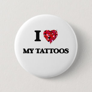 Jag älskar min tatueringar knapp
