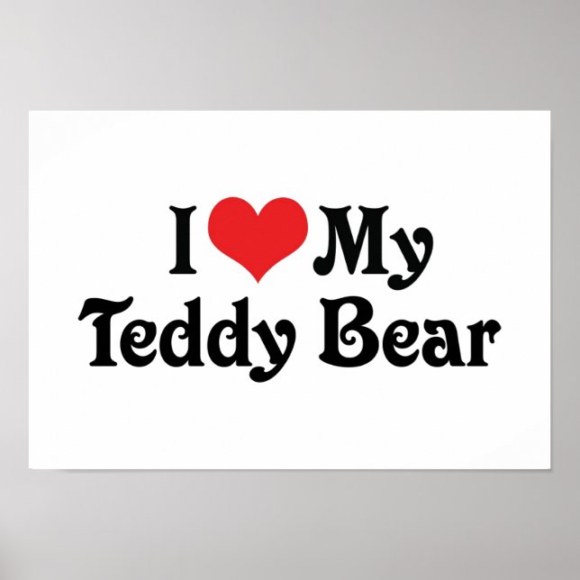 Jag älskar min teddybjörn poster (Framsidan)