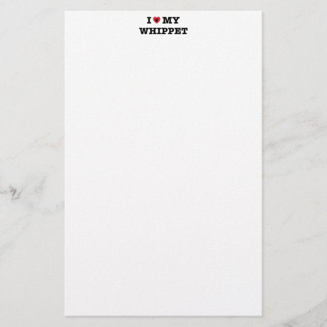 Jag älskar min textutskrift. brevpapper (Framsida)