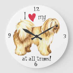Jag älskar min tibetana Terrier Stor Klocka