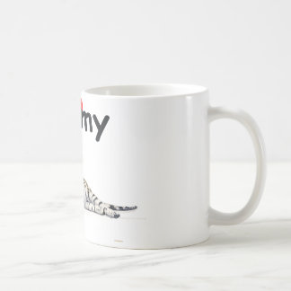 Jag älskar min tiger (för ljust) kaffemugg